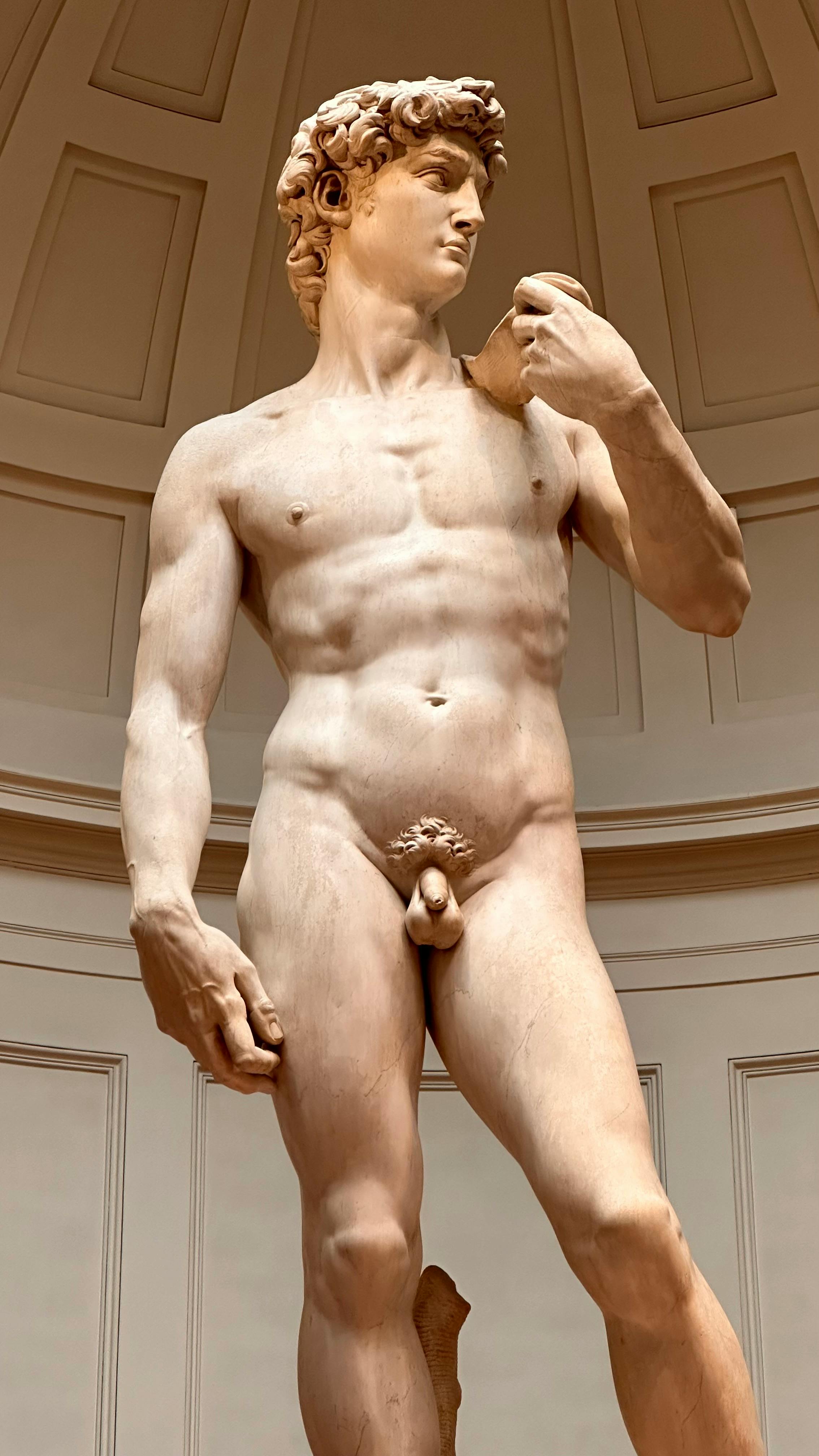 Standing in Front of the David