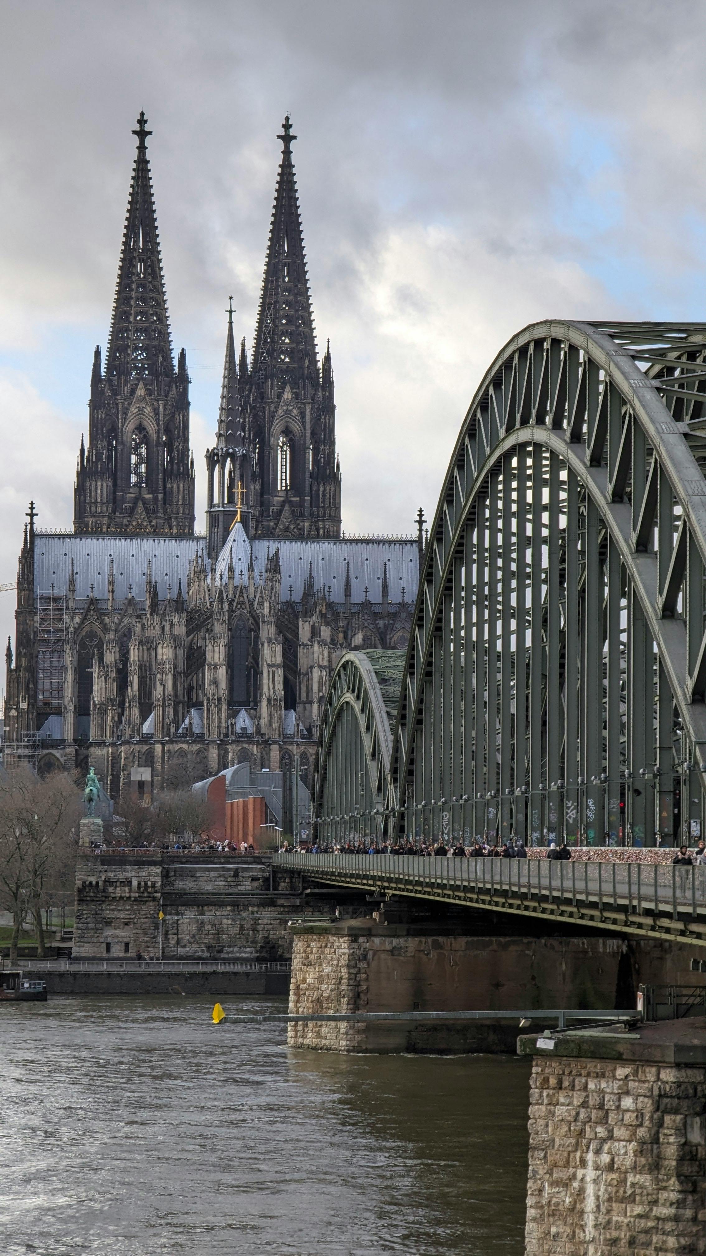 First glimpse of Cologne Cathedral