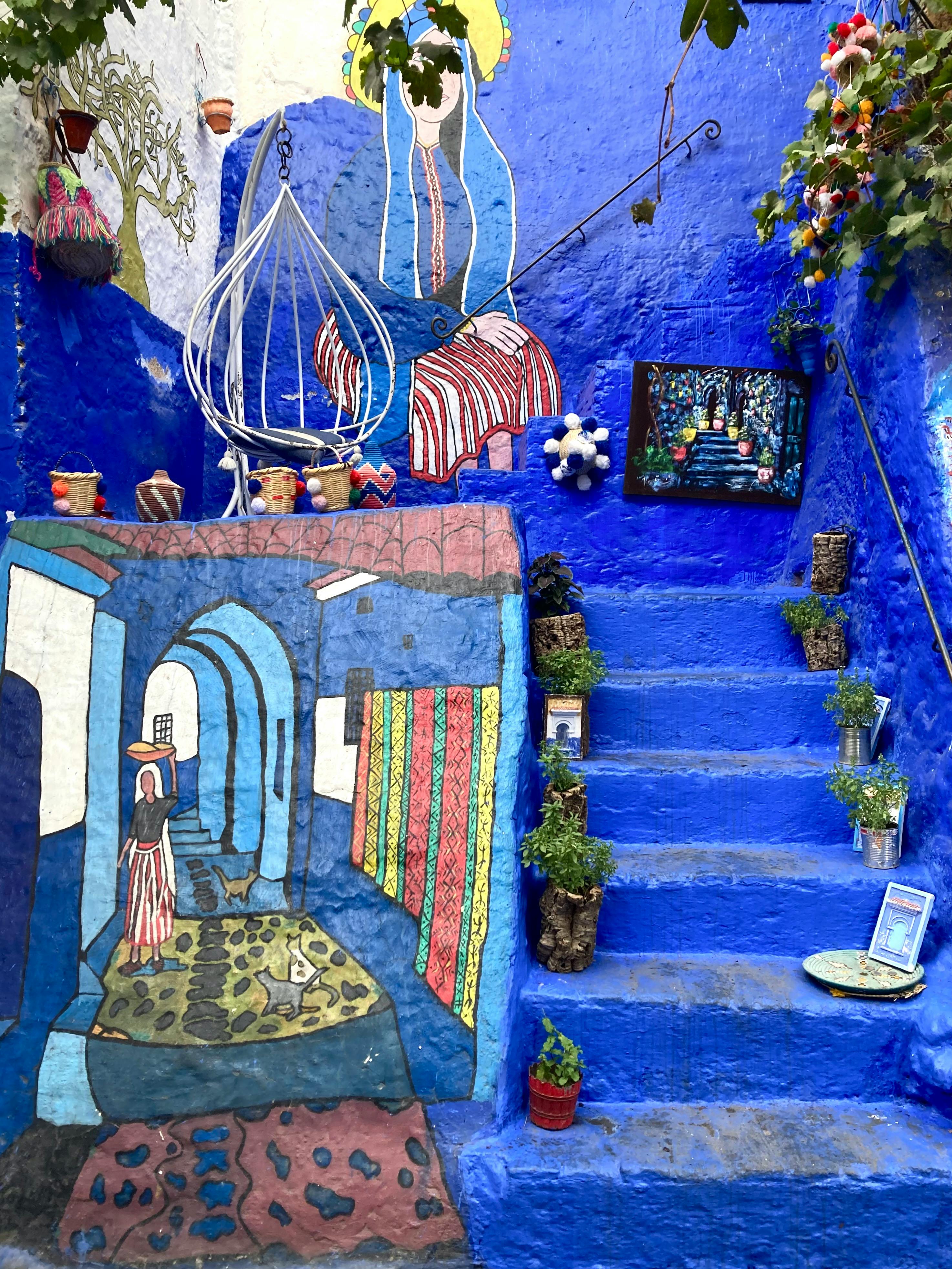 First blue alley in Chefchaouen