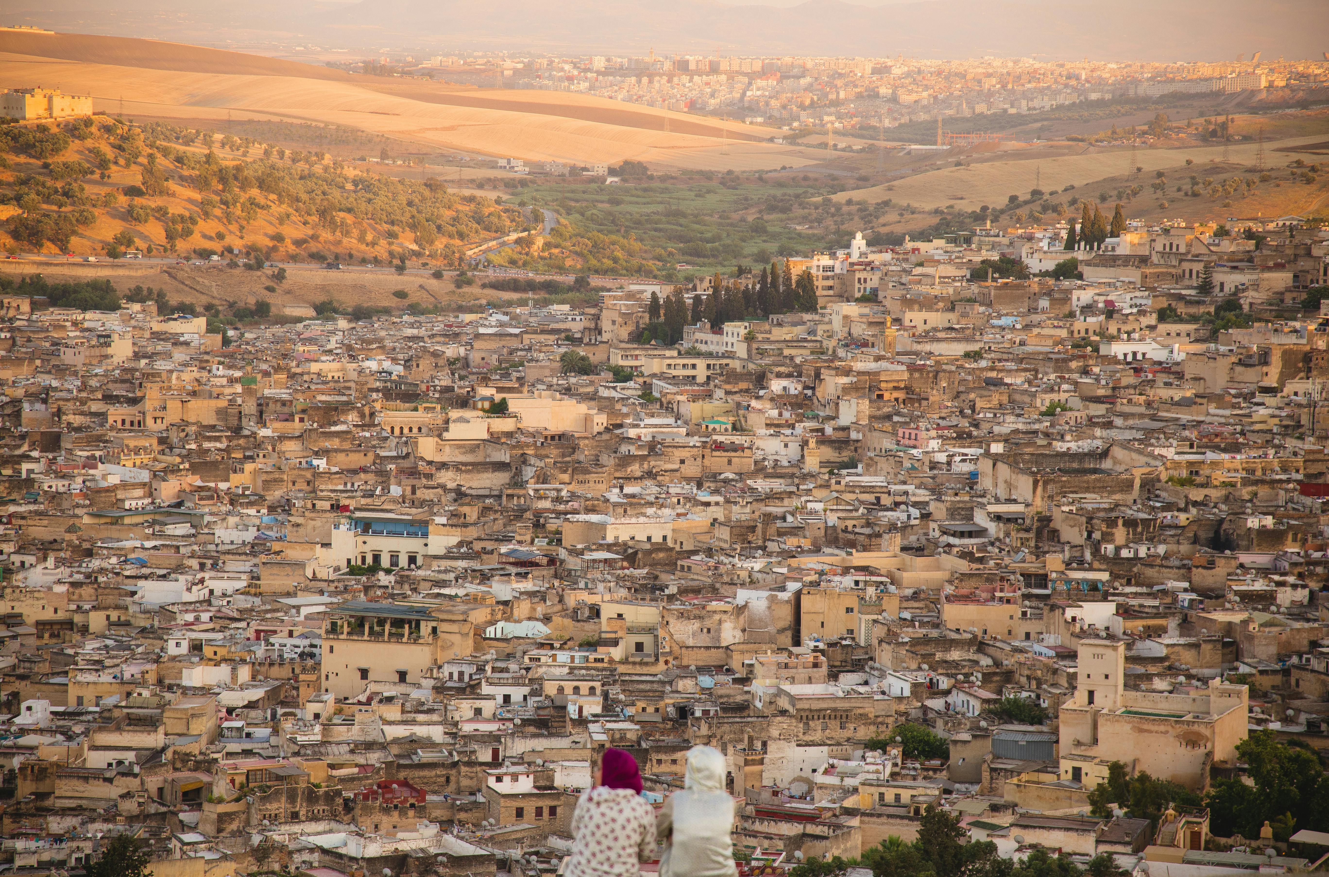 Overlooking the Fes tanneries