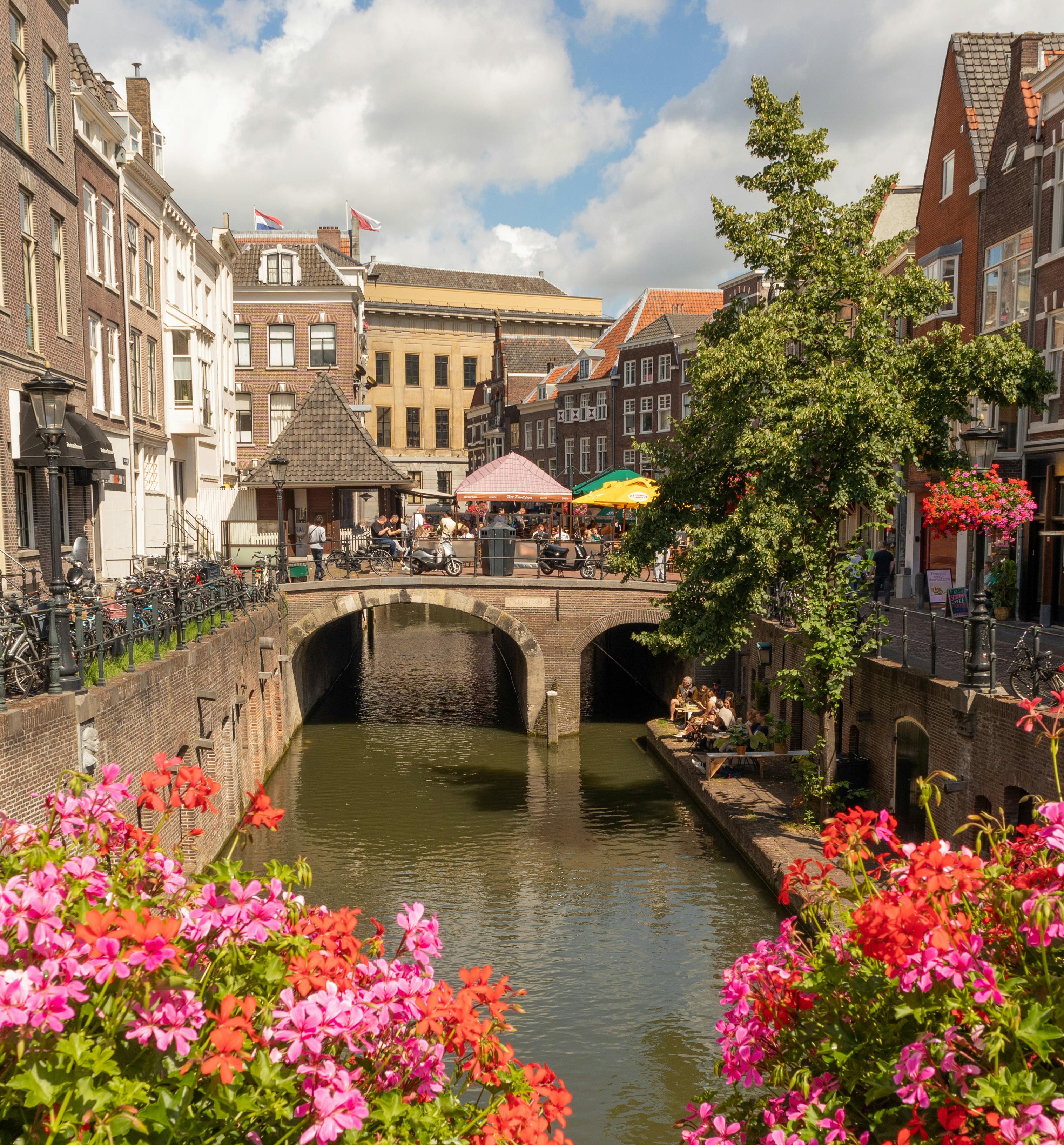 Sitting on a terrace by Utrecht’s canals