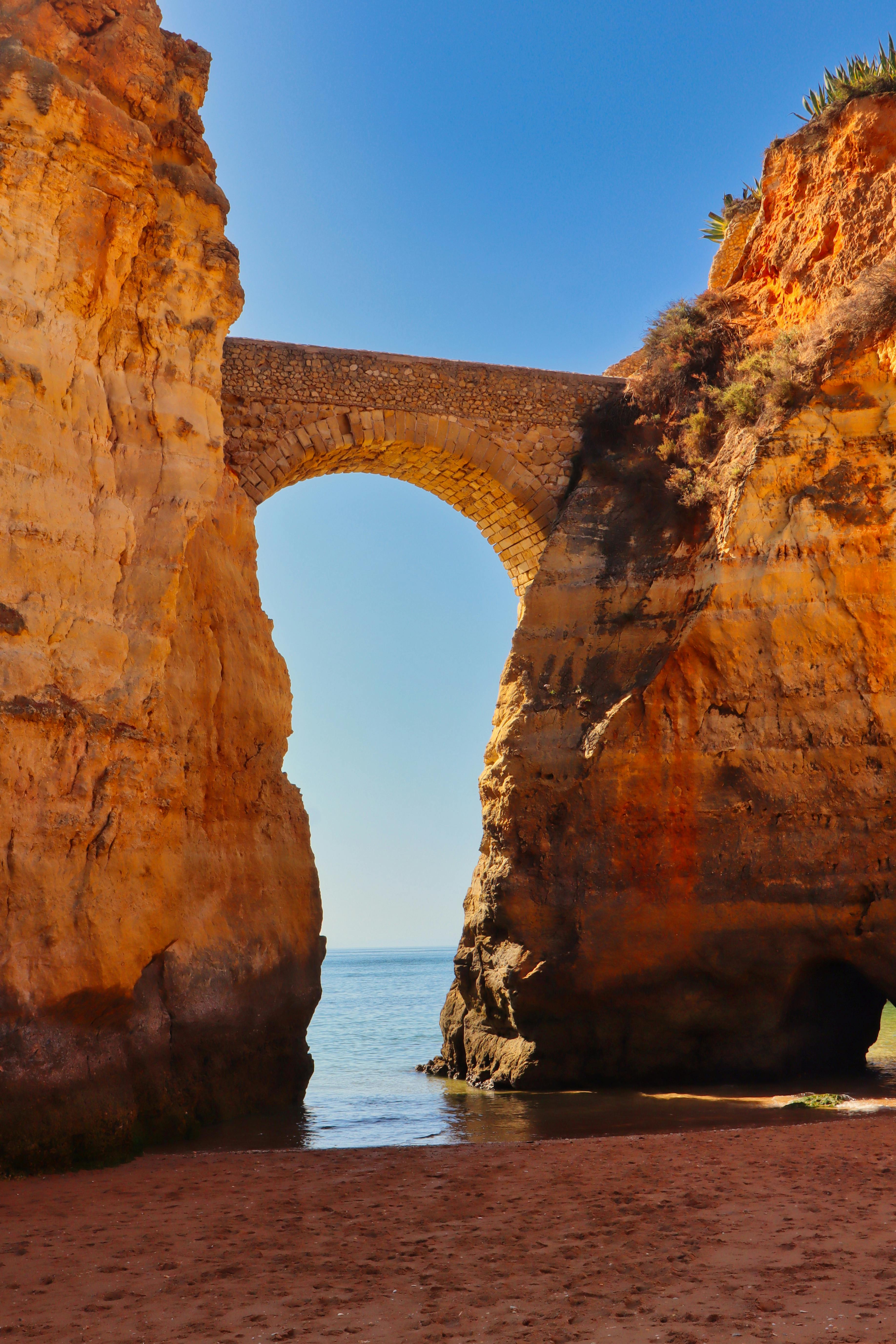 Kayaking through sea arches
