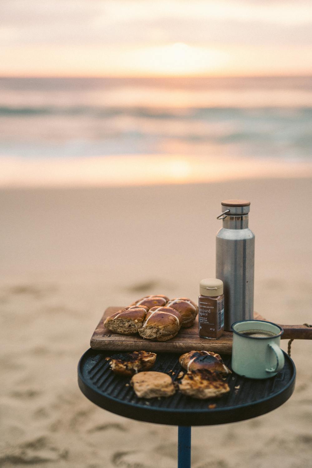 Coffee and wax on the boardwalk
