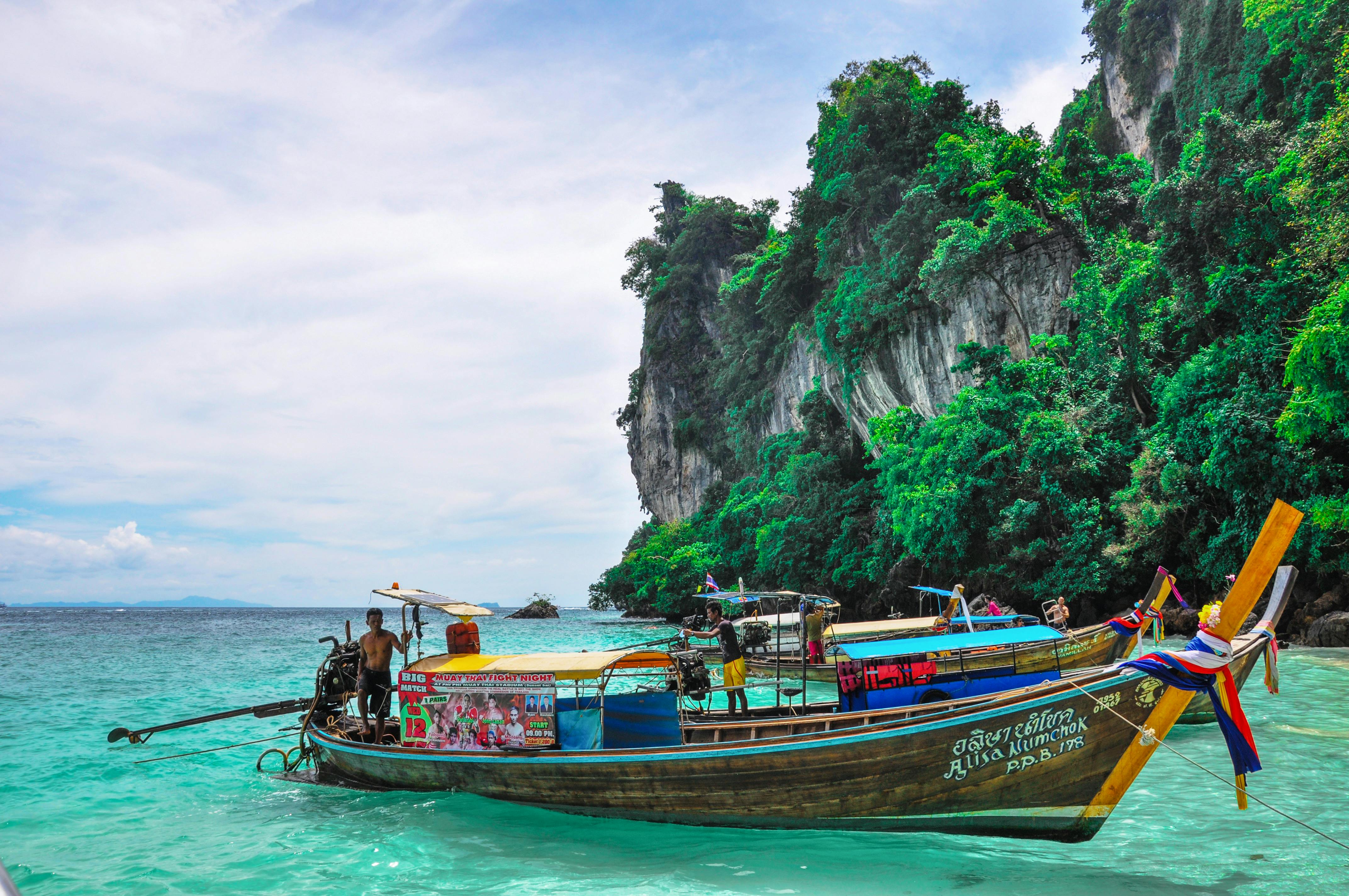 Longtail boat out of Krabi town